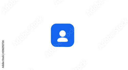 Blue Social Media Icon Symbol for Communication and Networking.