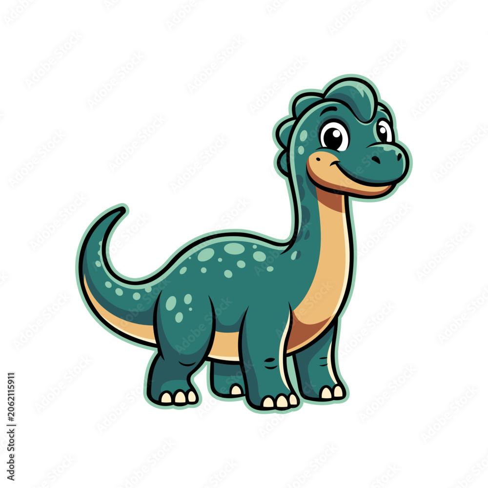 Fototapeta premium Brontosaurus mascot logo vector design templates simple and modern