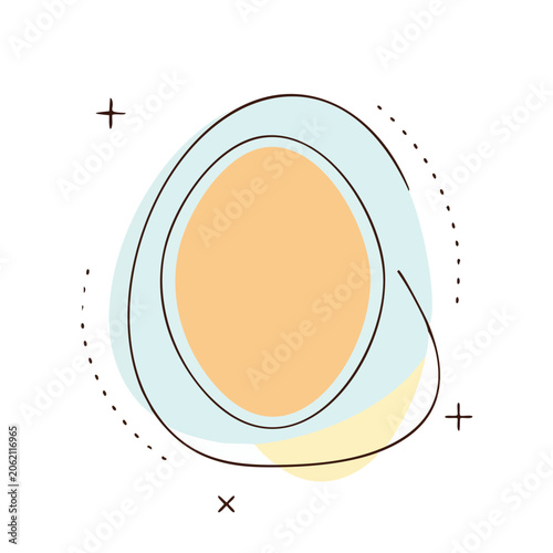 Minimalist abstract organic shape illustration