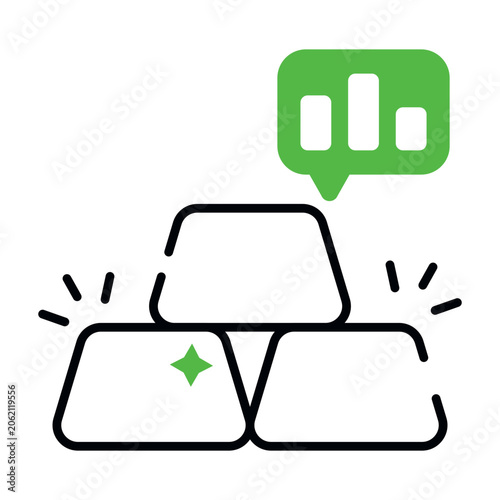 Foto An editable design icon of ingots