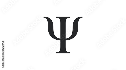 Canvas Print Psi Symbol Greek Letter Psychology.