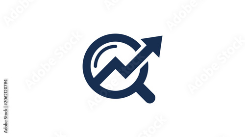 Bild auf Leinwand Arrow graph symbol for growth.