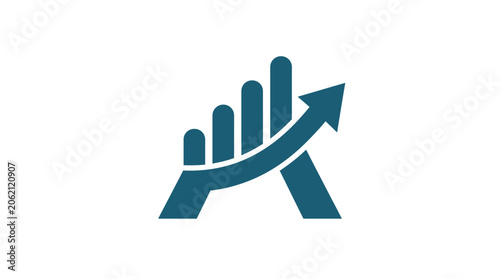 Photos Business Growth Chart with Arrow.