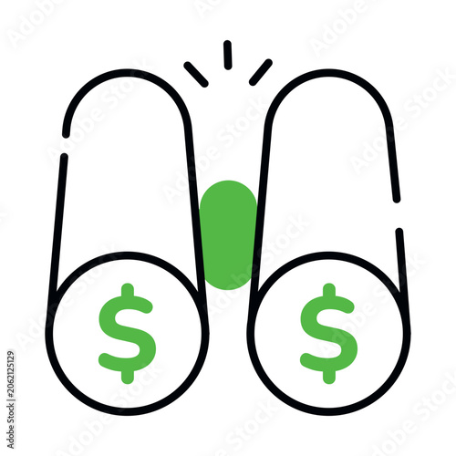 Foto Modern design icon of financial foreseeing
