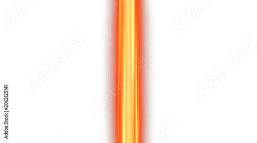 Glowing Orange Vertical Line on Transparent Background for Web UI Asset