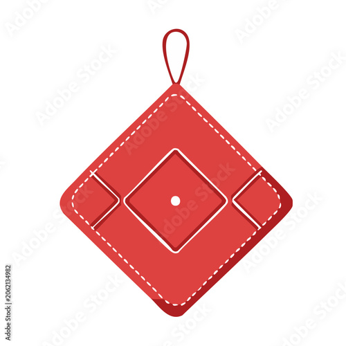 Red diamond vector icon isolated