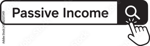 Passive income, financial freedom, vector icon, business concept, money management