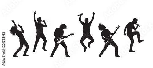 Fotografie rock star silhouette bundle set