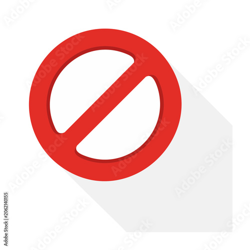 Red flat design number zero icon