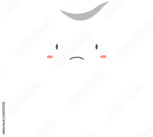 Sad Tooth with Cavity Illustration