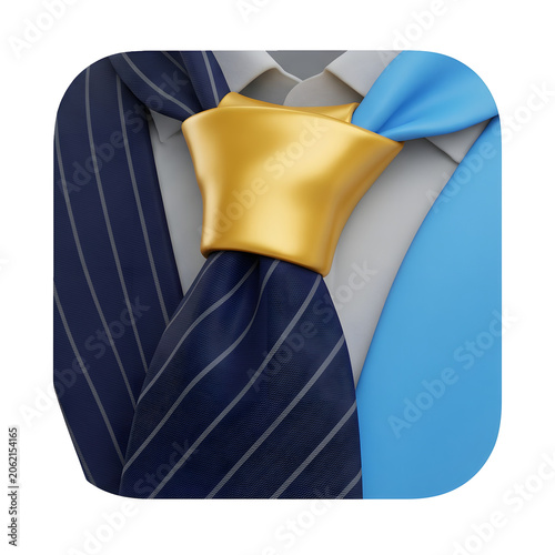 Realistic 3D Render of Suit and Tie
