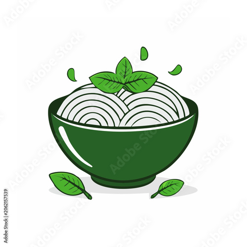 Green cactus in flat design pot top view