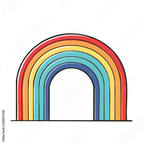 Rainbow arch vector design