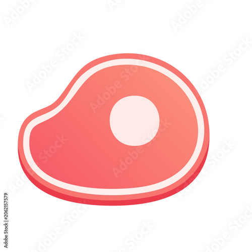 Red flat circle icon isolated