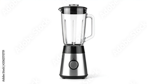 Elegant Silver and Black Blender for Modern Kitchens.
