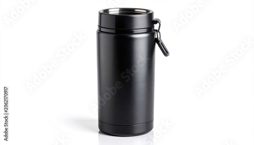 Sleek Black Insulated Water Bottle for Hydration On-the-Go.