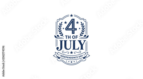 Vintage Style 4th of July Independence Day Badge