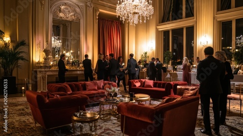 Formal party in grand hall