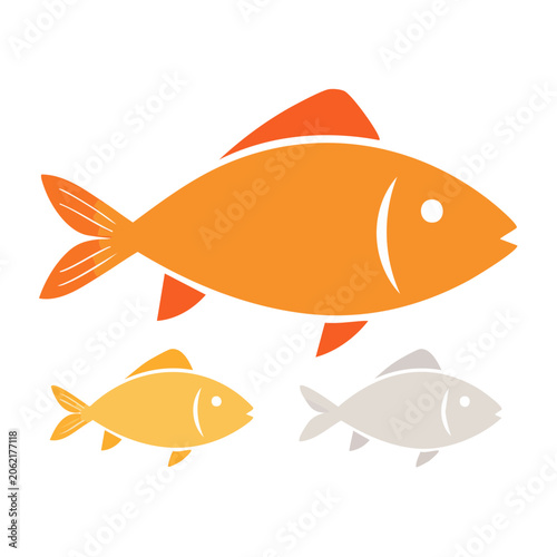 Tropical fish set flat design vector