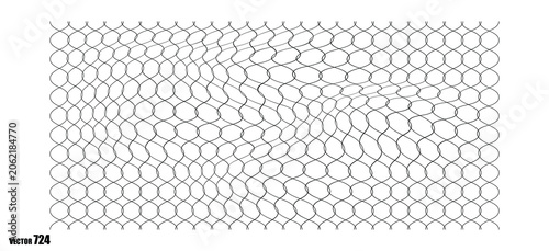 Photos Abstract geometric pattern of black wavy lines creating a net or weave texture