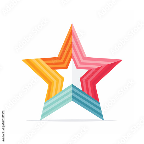 Abstract red orange blue swirl vector