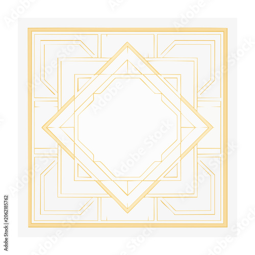 Gold geometric diamond pattern vector