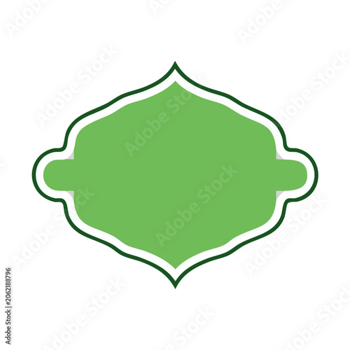 Green flat design speech bubble vector