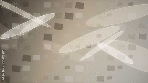 Abstract background with glowing oval shapes and squares