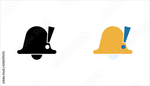 Картината върху платно Minimal notification bell line icon  set
