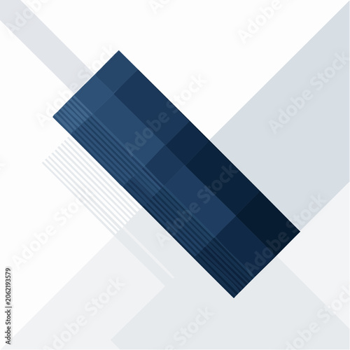 Abstract Geometric Blue and White Design