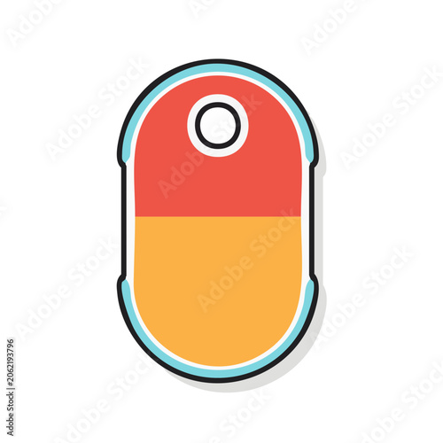 Flat design computer mouse icon with scroll wheel