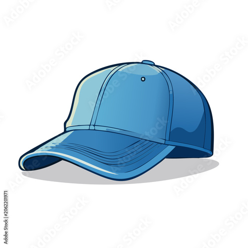 Blue and white 3D rendered motorcycle helmet