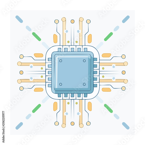 Blue smartphone with circuit board design