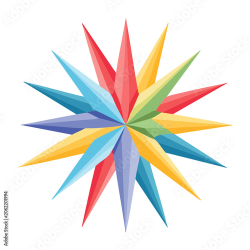 Colorful starburst vector graphic