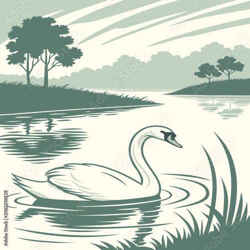 swan on the lake free download 