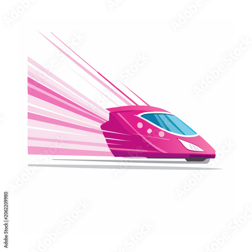 3D render of pink sports car with blue roof