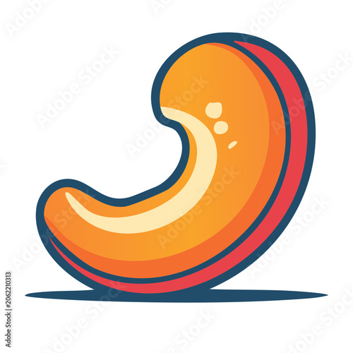 Flat design orange and blue ribbon vector
