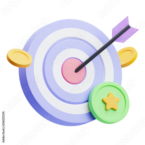 3d Illustration of Financial Goals Icon