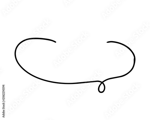 手描き風の装飾的なライン吹き出しフレームのイラスト