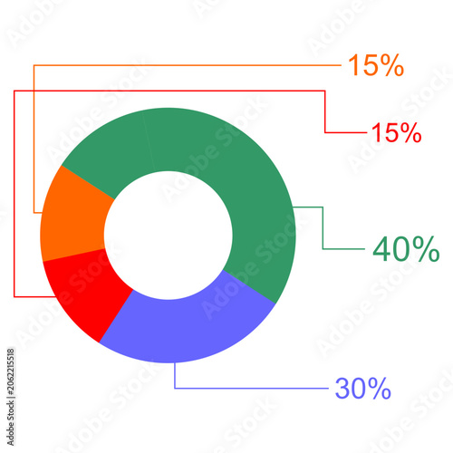 Infographic donut chart with percentage (4)
