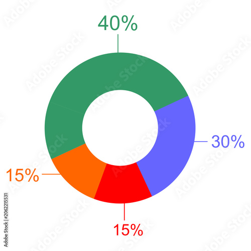 Infographic donut chart with percentage (3)