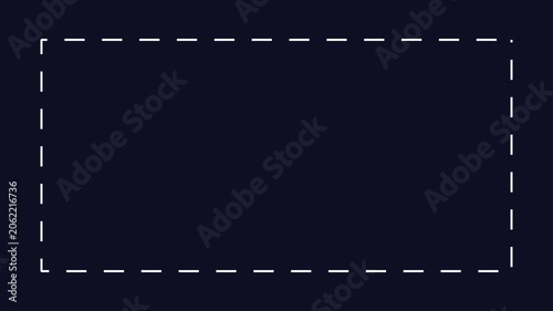Animated Dashed Border Frame Loop – Moving Dotted Rectangle Outline Motion Graphic
