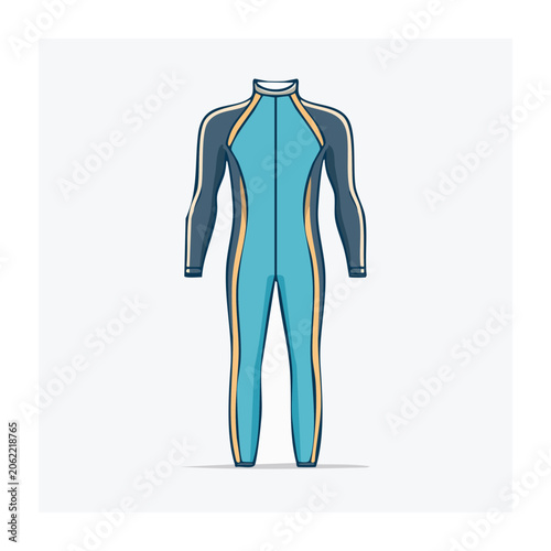Blue and orange sweatshirt vector front view