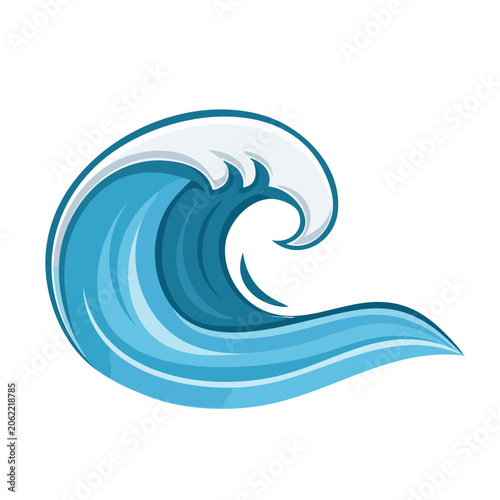 Blue swirl vector graphic isolated