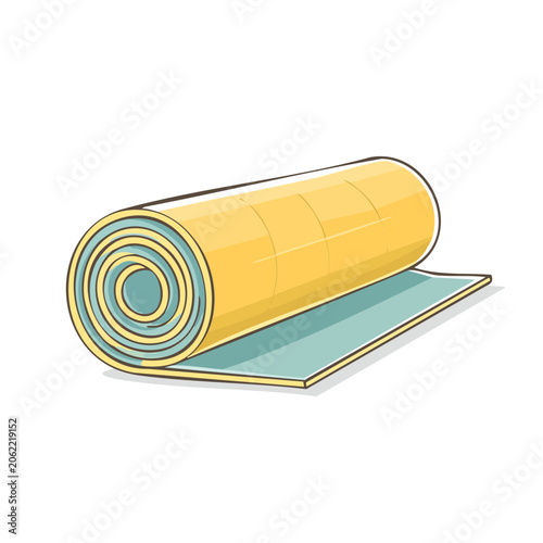 Yellow and blue spiral notebook top view