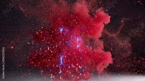 A vibrant explosion of colorful lights radiating outward in all directions