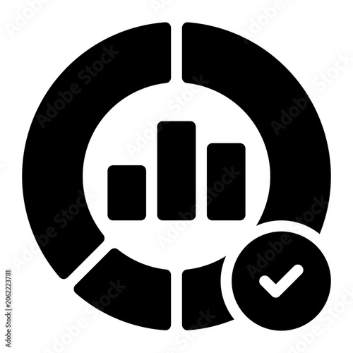 donut chart glyph icon