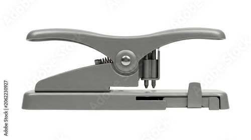 Gray Two Hole Punch Office Paper Tool