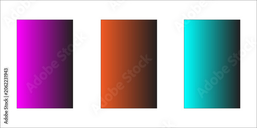 Three vertical gradient color panels magenta orange teal