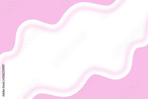 Pink Abstract Wave Background. Pink Wavy Banner Template. Curved Pink Frame Background